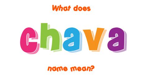 what's chava in english.